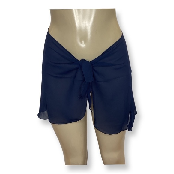 Zuliana Navy Blue Beach Cover Up/Sarong. Made in USA. New With Tags - Picture 1 of 5